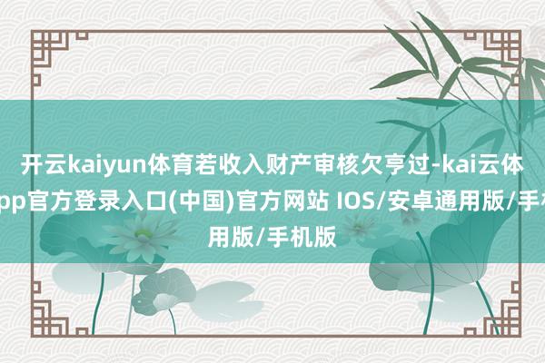 开云kaiyun体育若收入财产审核欠亨过-kai云体育app官方登录入口(中国)官方网站 IOS/安卓通用版/手机版